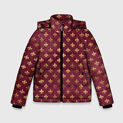 Куртка зимняя для мальчика Классические узоры classic, цвет: 3D-красный