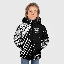 Куртка зимняя для мальчика Ауди audi шины, цвет: 3D-черный — фото 2