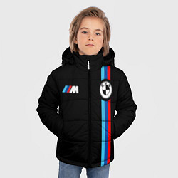 Куртка зимняя для мальчика БМВ 3 STRIPE BMW, цвет: 3D-светло-серый — фото 2