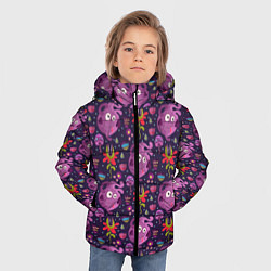 Куртка зимняя для мальчика Чудик и цветочки, цвет: 3D-красный — фото 2