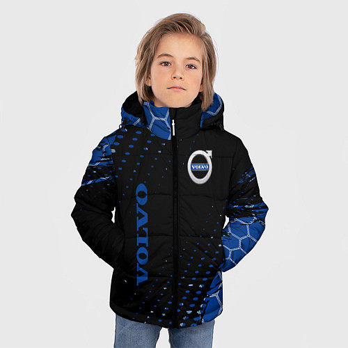 Зимняя куртка для мальчика Volvo - Вольво Sport соты / 3D-Красный – фото 3