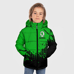 Куртка зимняя для мальчика Skoda Auto Logo, цвет: 3D-светло-серый — фото 2