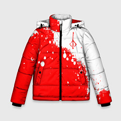 Куртка зимняя для мальчика BLOODBORNE HUNTER СИМВОЛ ОХОТНИКА, цвет: 3D-красный