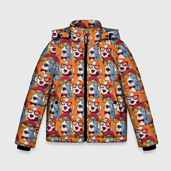 Куртка зимняя для мальчика Собаки Бассет-Хаунд, цвет: 3D-светло-серый