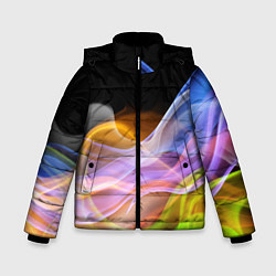 Куртка зимняя для мальчика Цветной дым Color pattern, цвет: 3D-светло-серый