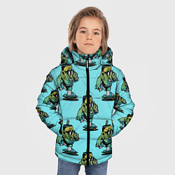 Куртка зимняя для мальчика БАНКА НА СКЕЙТБОРДЕ, цвет: 3D-светло-серый — фото 2
