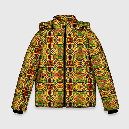 Зимняя куртка для мальчика Абстрактные узоры / 3D-Черный – фото 1