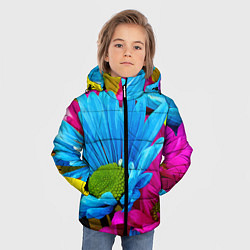 Куртка зимняя для мальчика Ромашки Pattern, цвет: 3D-черный — фото 2