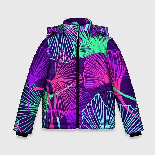 Зимняя куртка для мальчика Neon color pattern Fashion 2023 / 3D-Черный – фото 1