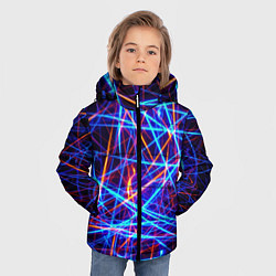 Куртка зимняя для мальчика Neon pattern Fashion 2055, цвет: 3D-черный — фото 2