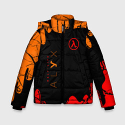 Куртка зимняя для мальчика Half-life потёки, цвет: 3D-светло-серый