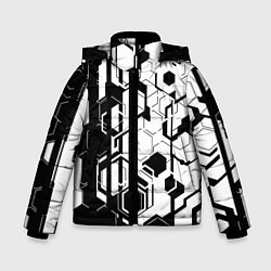 Куртка зимняя для мальчика Шесть граней, цвет: 3D-черный