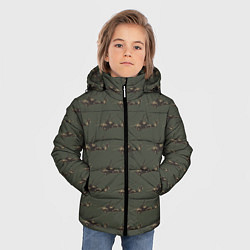 Куртка зимняя для мальчика Вертолеты паттерн, цвет: 3D-красный — фото 2