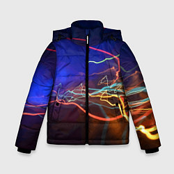 Куртка зимняя для мальчика Neon vanguard pattern Lightning Fashion 2023, цвет: 3D-черный
