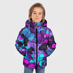 Куртка зимняя для мальчика Магические кристаллы, цвет: 3D-черный — фото 2