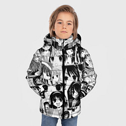 Куртка зимняя для мальчика Харухи Судзумия паттерн, цвет: 3D-светло-серый — фото 2