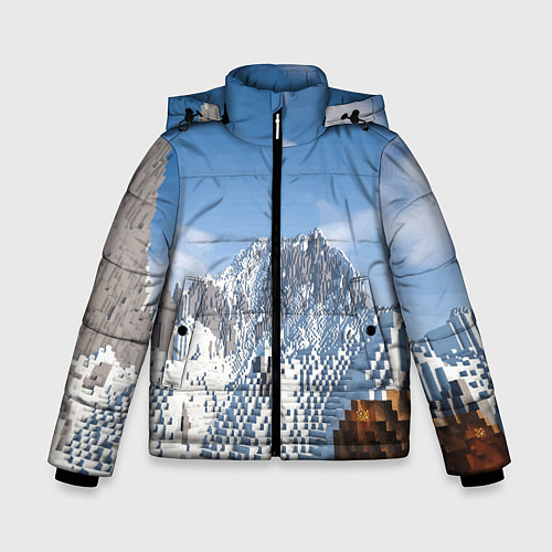 Зимняя куртка для мальчика Minecraft Mountains Video game / 3D-Черный – фото 1