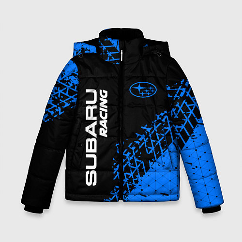 Зимняя куртка для мальчика СУБАРУ Racing Следы / 3D-Черный – фото 1