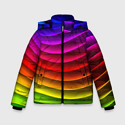 Куртка зимняя для мальчика Color line neon pattern Abstraction Summer 2023, цвет: 3D-черный