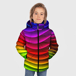 Куртка зимняя для мальчика Color line neon pattern Abstraction Summer 2023, цвет: 3D-черный — фото 2