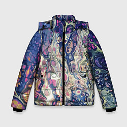 Куртка зимняя для мальчика Не смешавшиеся краски abstract pattern, цвет: 3D-красный