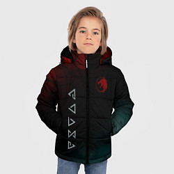 Куртка зимняя для мальчика The witcher Волк Черные Молнии, цвет: 3D-черный — фото 2