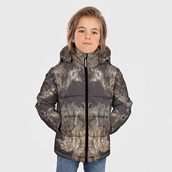 Куртка зимняя для мальчика Абстрактный графический узор,коричневого цвета Abs, цвет: 3D-красный — фото 2
