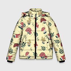 Куртка зимняя для мальчика Mushroom, грибы- грибочки, цвет: 3D-красный