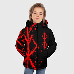 Куртка зимняя для мальчика КЛЕЙМО ЖЕРТВЫ BERSERK БЕРСЕРК, цвет: 3D-черный — фото 2