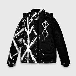 Куртка зимняя для мальчика КЛЕЙМО ЖЕРТВЫ - БЕРСЕРК, цвет: 3D-черный