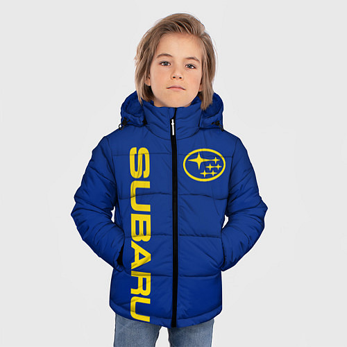 Зимняя куртка для мальчика SUBARU-СУБАРУ Классические цвета / 3D-Красный – фото 3