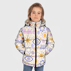 Куртка зимняя для мальчика ХИППИ ПАТТЕРН В СТИЛЕ 70х, цвет: 3D-светло-серый — фото 2