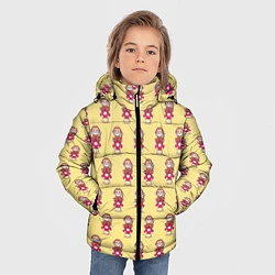 Куртка зимняя для мальчика Обезьянка на грибе, цвет: 3D-красный — фото 2