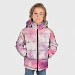 Куртка зимняя для мальчика Абстракция розовое небо, цвет: 3D-красный — фото 2