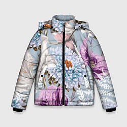 Зимняя куртка для мальчика Цветы Чудесный Весенний Узор