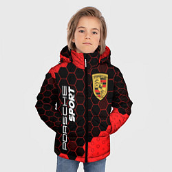 Куртка зимняя для мальчика ПОРШЕ Sport Графика, цвет: 3D-черный — фото 2