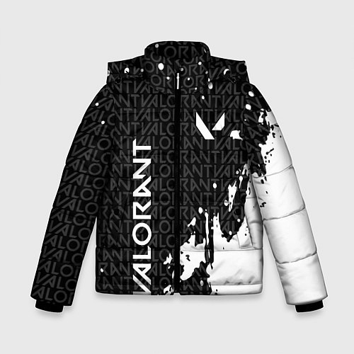Зимняя куртка для мальчика Valorant - Паттерн надписи / 3D-Черный – фото 1