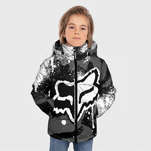 Зимняя куртка для мальчика FOX RACING - МОТОКРОСС БРЫЗГИ / 3D-Красный – фото 3