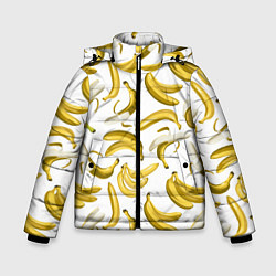 Куртка зимняя для мальчика Кругом бананы, цвет: 3D-черный