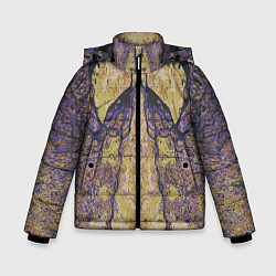 Куртка зимняя для мальчика Абстрактный цветой графический узор abstract color, цвет: 3D-черный