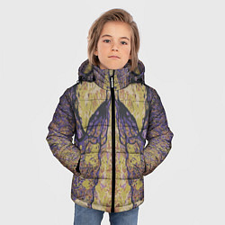 Куртка зимняя для мальчика Абстрактный цветой графический узор abstract color, цвет: 3D-черный — фото 2