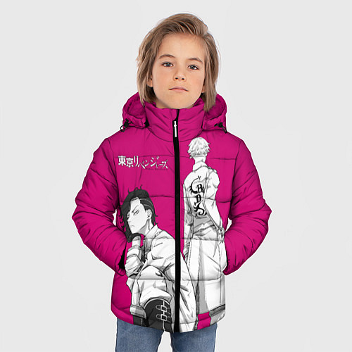 Зимняя куртка для мальчика Хадзимэ Коконой / 3D-Красный – фото 3