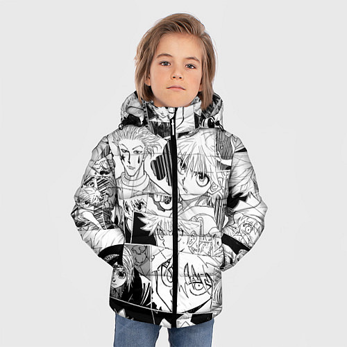 Зимняя куртка для мальчика Hunter x Hunter pattern / 3D-Светло-серый – фото 3