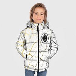Куртка зимняя для мальчика РОССИЙСКАЯ ИМПЕРИЯ - ГЕРБ Трещины, цвет: 3D-черный — фото 2