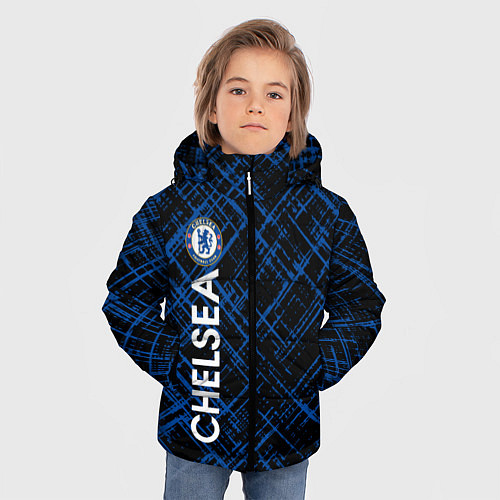 Зимняя куртка для мальчика Челси footbal club / 3D-Светло-серый – фото 3