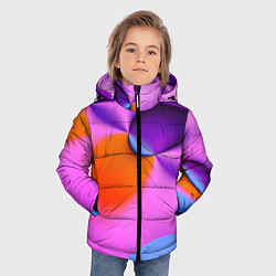 Куртка зимняя для мальчика Абстрактная красочная композиция Лето Abstract col, цвет: 3D-красный — фото 2