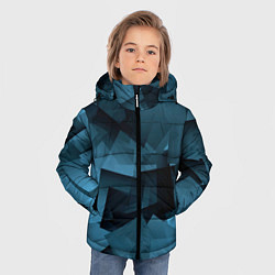 Куртка зимняя для мальчика Абстрактная геометрическая композиция Abstract geo, цвет: 3D-светло-серый — фото 2