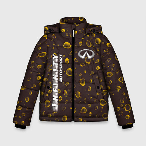 Зимняя куртка для мальчика ИНФИНИТИ Infinity Autosport Капли / 3D-Черный – фото 1