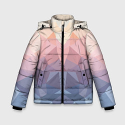 Куртка зимняя для мальчика Полигональная свежесть 2022, цвет: 3D-красный