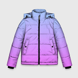 Куртка зимняя для мальчика Голубо-розовый градиент, цвет: 3D-светло-серый